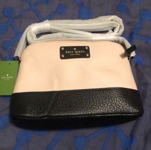 Light pink/black crossbody kate spade